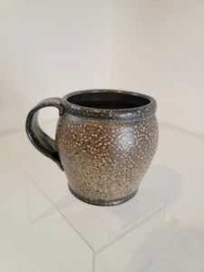 Raku Studio Kunstkeramik Becher gesprenkelt Unikat Henkel Handarbeit kleine Tasse - Bild 1 von 6