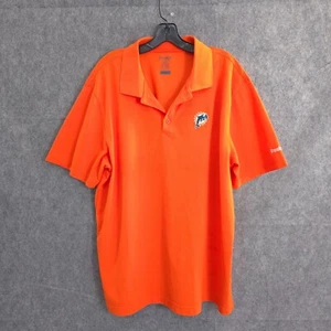 Miami Dolphins NFL Team x Reebok Herren Orange Kurzarm Polo Gr. XL genähtes Logo - Bild 1 von 16