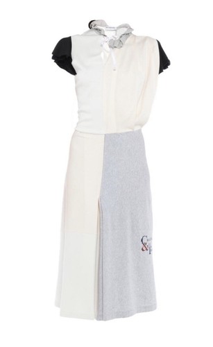 raro abito Balenciaga collage jersey lunghezza media ginocchio taglia 36