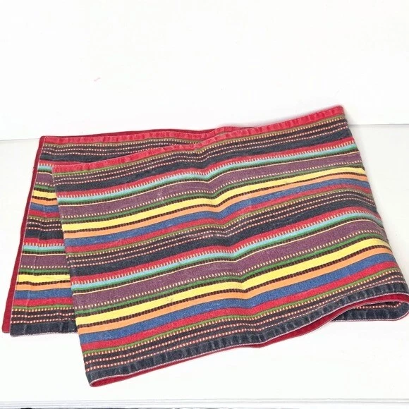 Corredor de mesa Fiesta denim listrado colorido mexicano Serape Cinco De Mayo - Imagem 1 de 4