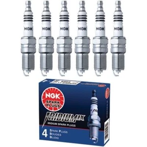 6 pcs GENUINE OEM NGK Iridium IX Spark Plugs #3764 Colder Heat Range BKR6EIX-11 - Picture 1 of 3