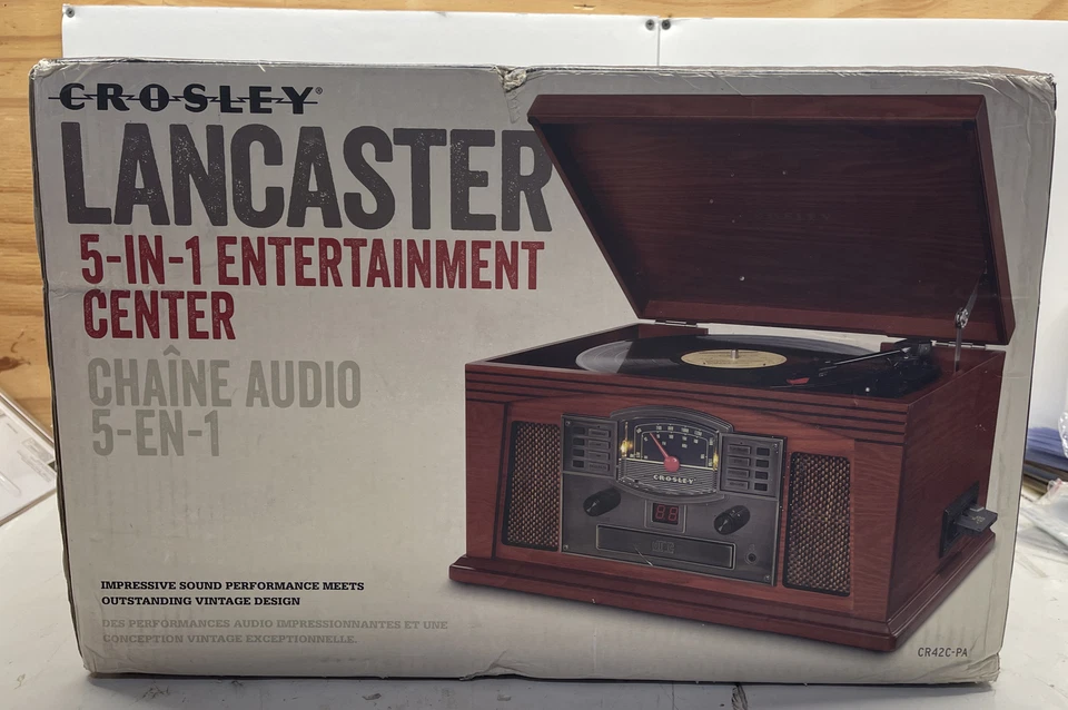 Crosley Lancaster 5 in 1 entertainment system factory sealed box NEW CR42C-PA - Image 1 of 4