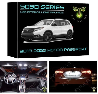 White LED interior lights package for 2019-2025 Honda Passport 5050 Series +Tool - Image 1 of 4