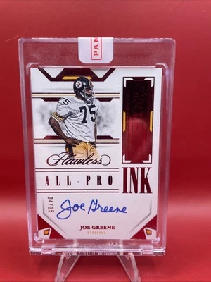 Tinta Panini Flawless All Pro 2023 Joe Greene automática 04/15 Steelers Foto 1 de 2