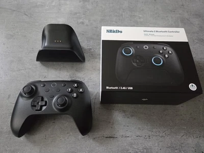 8BitDo Ultimate 2 Bluetooth Controller - Schwarz - für Nintendo Switch und PC - Bild 1 von 4