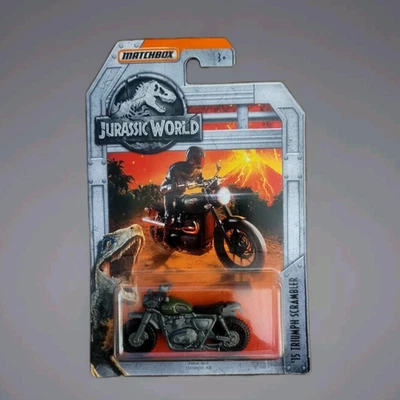 Mattel Matchbox Jurassic World '15 Triumph Scrambler 1:64 Scale 2019 *New Sealed - Image 1 of 2