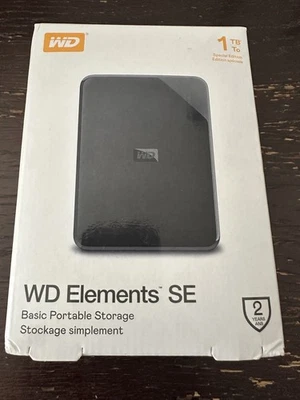 WD Western Digital Elements SE 1TB External Hard Drive WDBEPK0010BB - Image 1 of 4