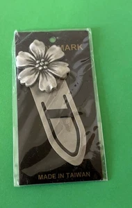 Pewter Floral Lovely 3.25” Tall Book Mark In Package - Picture 1 of 5