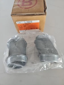 Box of (2) Bridgeport 1526-DC 2.5" Offset Nipple, Zinc Die Cast New  - Picture 1 of 4