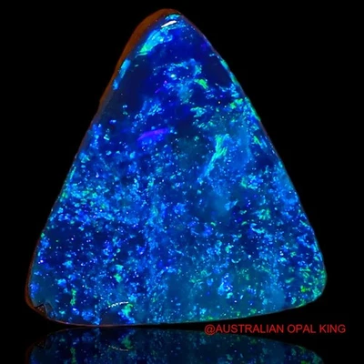 3.00 Cts Lab-Created Trillion Doublet Opal Cabochon Earrings Supply 12x10x3 mm - Image 1 of 4