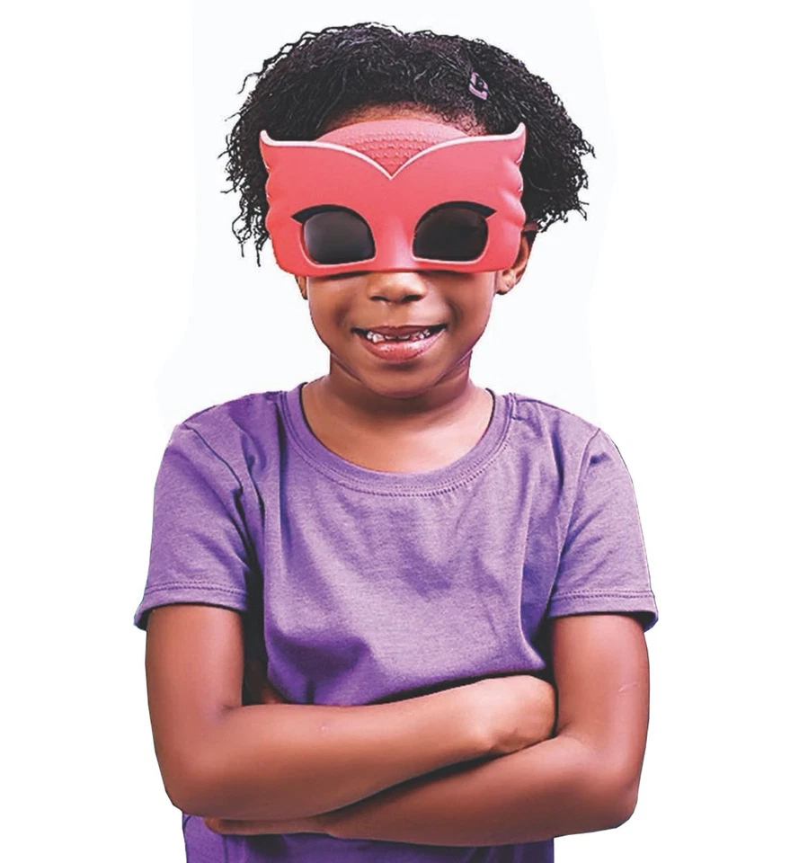 Owlette PJ Mask Superhero Child Girls Costume Eye Mask Sunstaches - Image 1 of 1