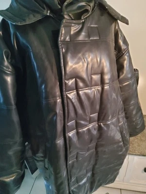 Vtg First down pvc leather jacket sz xxl - Image 1 of 4