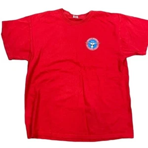 Riscky's Barbeque Ft. Worth Texas Red Short Sleeve Men's T-Shirt Size XL - Picture 1 of 5