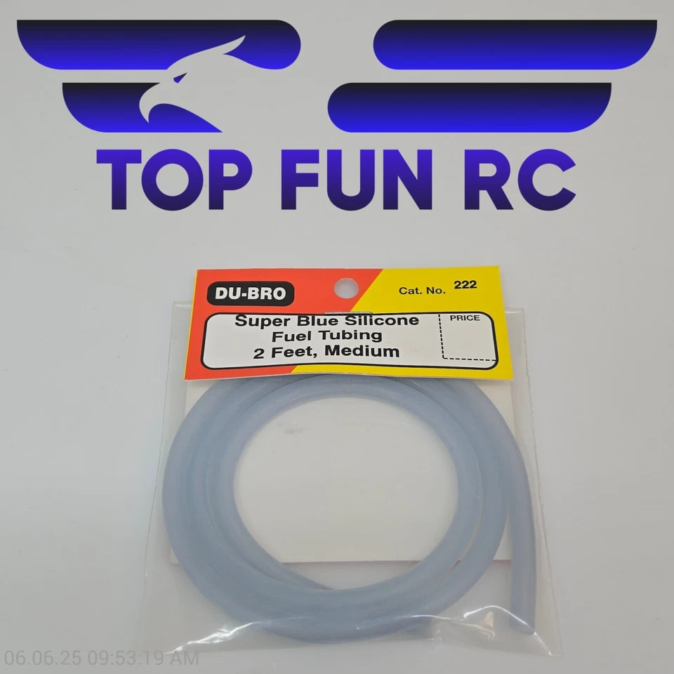 Du-Bro RC Super Blue Silicone Fuel Tubing 2 Feet, Medium 222 - Image 1 of 1
