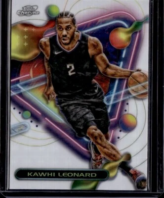 KAWHI LEONARD 2024 TOPPS COSMIC CHROME WHITE HOLE REFRACTOR #154 SSP - Image 1 of 2