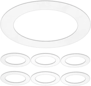 6 Pack Gloss White Goof Trim Ring For 8" Inch Recessed Can Lighting Down Light - Picture 1 of 12