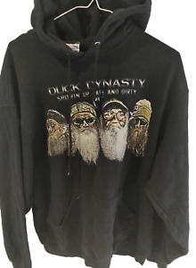 Duck Dynasty jumper Size large black A&E tv show Hoodie US import logo casual