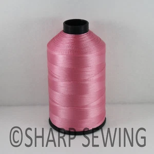 MEDIUM PINK 8OZ N51 2800 YARDS CONE #69 BONDED NYLON THREAD SEW LEATHER CANVAS - Picture 1 of 1