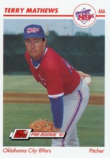 1991 Line Drive AAA Baseball Card  #311 - Terry Mathews - Oklahoma City 89ers