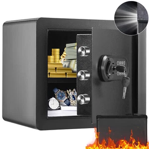 VEVOR Safe 1.2 Cubic Feet Home Safe Steel for Cash Gold 15.8x11.8x13.8 inch - Picture 1 of 12