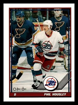 1991-92 O-Pee-Chee Phil Housley #395 Winnipeg Jets NM-MINT - Image 1 of 2