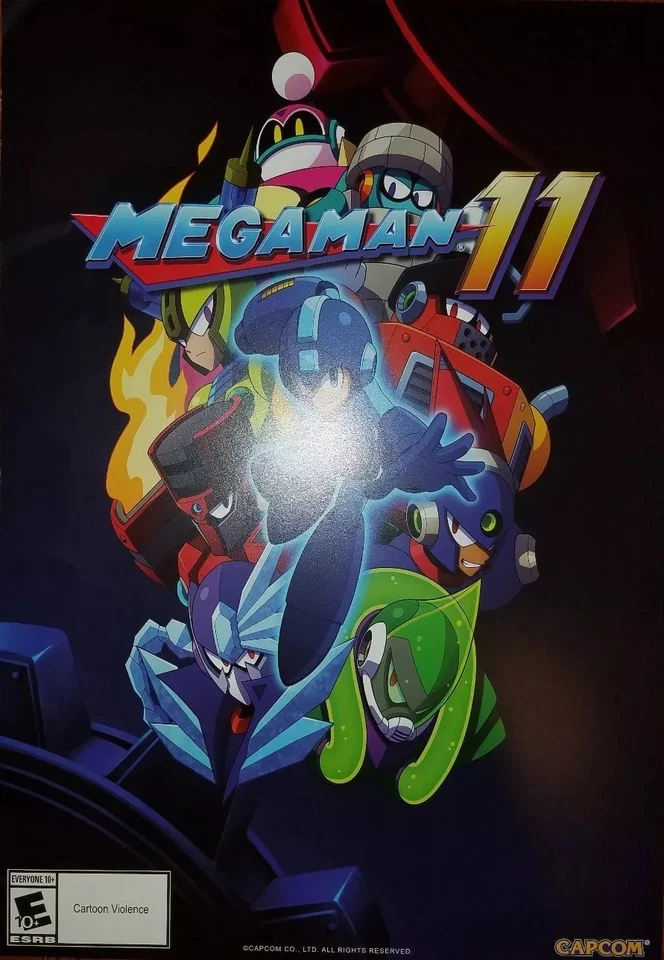 NYCC 2018 Capcom Megaman Video Game 14x20 Double Sided Promo Poster Brand New - Image 1 of 2