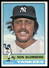 1976 Topps Ron Blomberg #354 EX Excellent 5 New York Yankees