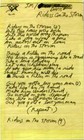 DOORS Jim Morrison Handwritten Lyrics 