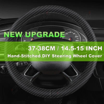 Cubierta de volante hágalo usted mismo de 15" de cuero genuino para Nissan Rogue 2008-2019 2020 NUEVO Foto 1 de 4