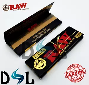 Roh schwarz einzeln breit klassisch rollendes Papier rauchende Häute 68 mm natürlich 10 50 Box - Bild 1 von 9
