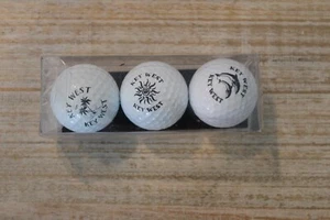 Set of 3 Key West Souvenir Golf Balls Florida Dolphin Palm Trees Sun Great Gift - Picture 1 of 3