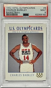 1992 Impel Olympicards #8 Charles Barkley PSA 9 Mint Dream Team USA Pop 18 - Picture 1 of 2