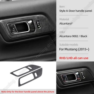 Alcantara Interior Door Handle Trim Cover For Ford Mustang 2015-2022 Accessories - Picture 1 of 3