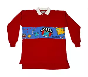 Vintage Swatch Watch Rugby Shirt 1980s NWT Size Medium - Picture 1 of 8