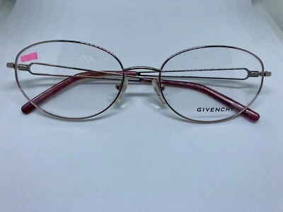 GIVENCHY VGV076 occhiali da vista vintage donna metallo argento silver glasses - Immagine 1 di 4