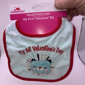 My 1st Valentines Day Bib Infant Baby Boy Girl Brand New With Tags - Picture 1 of 6