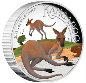 2025 Australia Kangaroo 1oz $1 Silver Proof Colored High Relief Coin - Picture 1 of 5