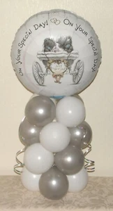 WEDDING - ME TO YOU - FOIL BALLOON DISPLAY - TABLE DECORATION - NO HELIUM NEEDED - Picture 1 of 2