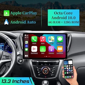 13,3" Android 10.0 Uniwersalne radio nawigacyjne double din z funkcją zmotoryzowaną - Zdjęcie 1 z 6