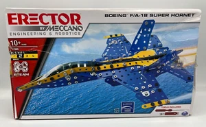 Meccano Boeing F/A 18 Super Hornet Erector Construction Metal Toy Set - NEW - Picture 1 of 4