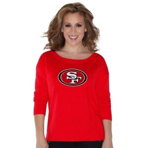 Touch by Alyssa Milano San Francisco 49ers Lightweight Sweater Top Red Womens S