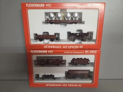 Fleischmann H0 2x Set DB Epoche 3 - 95 5805 + 96 5807 aus unserer Sammlung - Bild 1 von 4