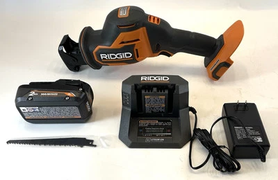 Ridgid 18V Subcompact Brushless One Handed Reciprocating Saw 2 Ah Battery R8648K - Image 1 of 4