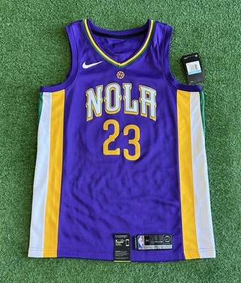 NWT New Orleans Pelicans Basketball Jersey Anthony Davis #23 Nike Size M Purple - Image 1 of 4