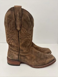 Corral Herren Abgenutzt Braun Leder Eckige Zehe Stiefel C2030 Größe 9B - Bild 1 von 15