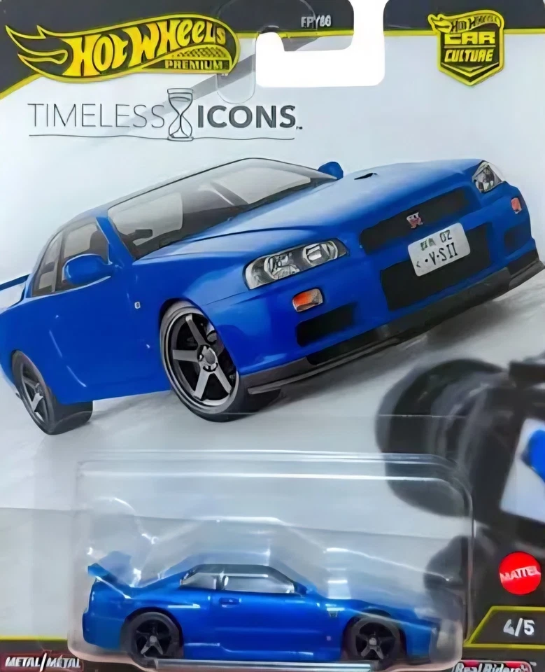 2025 Hot Wheels Premium Timeless Icons Nissan Skyline GT-R V-Spec II (BNR34) 🔥  - Image 1 of 1