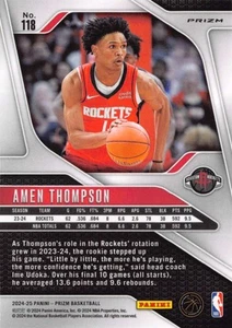2024-25 Panini Prizm #118 Amen Thompson Prizms Green - Picture 1 of 2