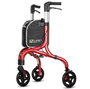 Planetwalk 3 Wheel Rollator Walker for Seniors Lightweight Foldable Mobility Aid - Picture 1 of 16