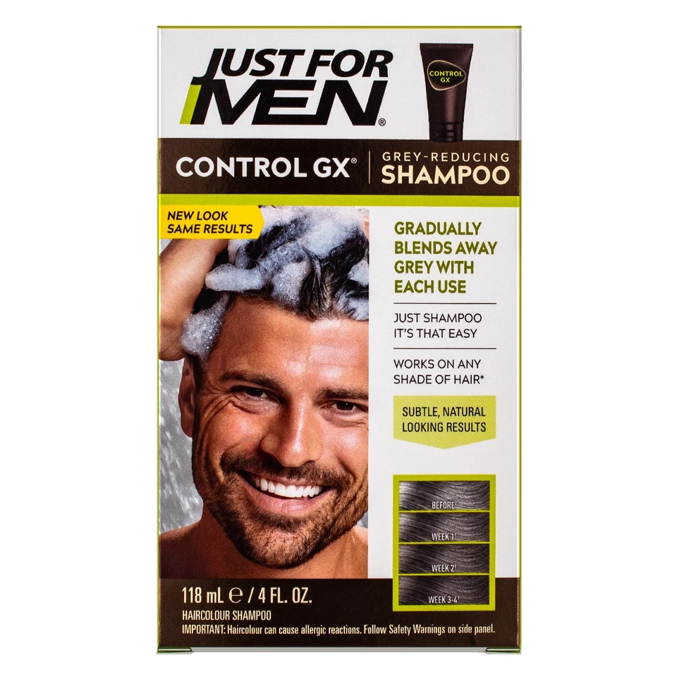 4 Pack Just For Men ControlGX Grey Reducing Shampoo - Image 1 of 4