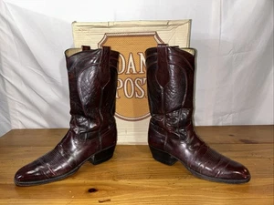 Dan Post Dark Cherry 6689 Made In Spain Cowboy Western Boots Men's Size 9B- Box - Picture 1 of 10